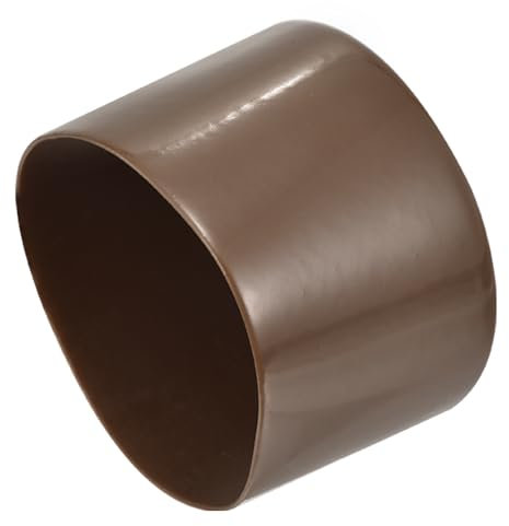 sourcing map 8pcs Rubber End Caps 80mm(3 1/8) ID Vinyl Round End Cap Cover Screw Thread Protectors Brown