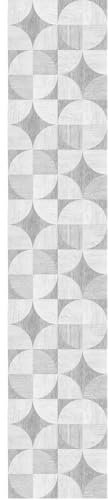 Ambiance Sticker Papier Peint Intissé Pré-encollé Rouleau Wallpaper Mosaïque Effet Bois Gris Adhésif Décorative - 1 Roulle de H300 x L60 cm