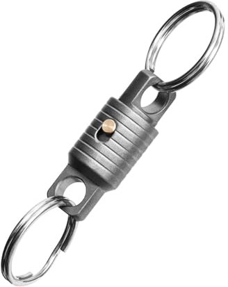 LIMEOW 1 Stück Schlüssel Organizer, Schlüsselorganisator, Schnellverschluss, Titan Schlüsselring, Schlüsselring Titan, Orbitkey Schlüsselanhänger Aus Titan für Alle Schlüssel (Titangrau)
