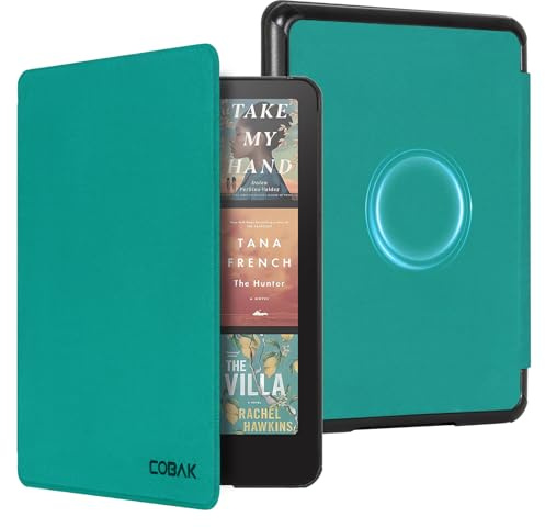 CoBak Wireless Charge Converter Case for 7 Kindle Paperwhite 12th Gen 2024 and Kindle Colorsoft, Qi-Enabled, Compatible with iPhone MagSafe/PopSockets Grip/Anker Wireless Charging Pads, Jade
