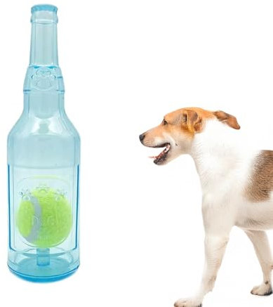 Dog Chew Toys - Indestructible Dog Toy with Tennis Ball Squeaky Bottle for Small, Medium & Large Dogs, Outdoor Playing, Training, Chewing & Dental Care Interactive Puppy Toy