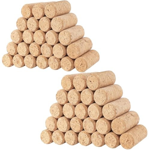 50 corchos de vino, corchos para manualidades, decoración artesanal, tapones de corcho, tapones de corcho, cierres de cerveza de corcho para tapones de vino intercambiables