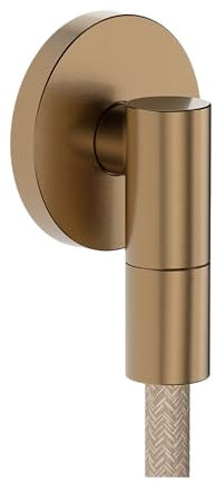 hansgrohe 28882140 FixFit Fine S Wandanschluss mit Rückflussverhinderer Raccordement Mural, Bronze brossé