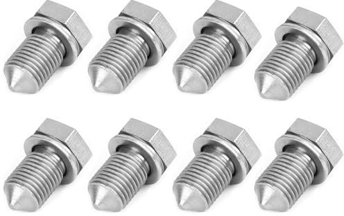 BCENG 8 Stück Ölablassschraube Oelablassschraube Mit Unterlegscheibe Gewinde M14 × 1,5cm Ölschraube Legierter Stahl Ölablassschraube Kompatibel mit N90813202 für Ölwannenwanne und Autos