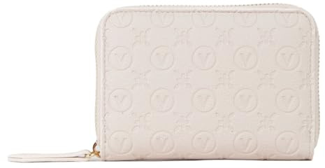 VALENTINO, Samba RE (VPS8ZG137), POGG BORS IN Mater PLASTICHE, Zip Around Wallet, Ecru (Donna)
