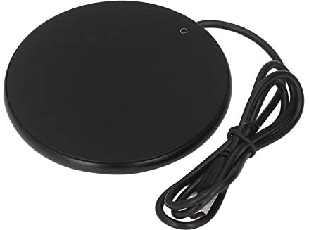 RIZGHWOY Riscaldatore di Core USB in Alluminio Compatto, 55 ° C di Temperatura Costante di Tazze di Riscaldatore per L'ufficio della Casa, Piatto di caffè in Vetro in Spirito in Spirito (BLACK)