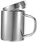 Ipetboom Taza Inoxidable con Tapa de Vaso Térmico para Café y Leche para Hogar y Exteriores Diseño Práctico y Resistente