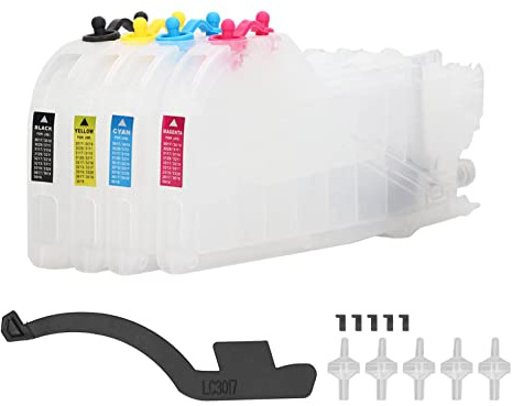 Telituny Tintenpatronen-Set, 4-teilig, hochwertiger Ersatz für Tintenstrahldrucker, Magenta, Blau, Gelb, Schwarz, zum Drucken von Fotos und Dokumenten (LC3217)