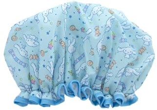 HELLO KITTY - Cuffia da doccia, impermeabile, rituale del bagno, Cinnamorol, prodotto ufficiale Sanrio