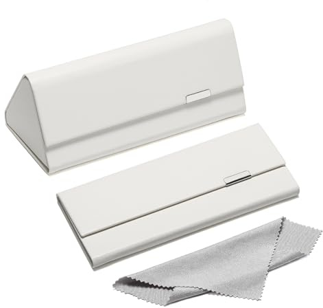 Suertree Faltbar Brillenetui Brillenbeutel Tragbar Mode Leder Brillenetuis Dreieckige Magnetischer Brillenbox Sonnenbrillen Brillen Etui