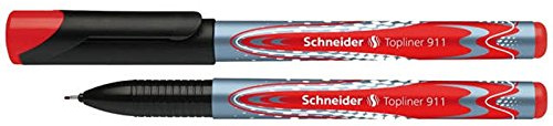 Fineliner Topliner 911 0,4mm rot GEHÄUSEFARBE SCHWARZ