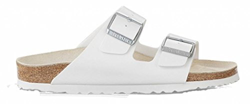 Birkenstock Arizona, Slides Donna, Bianco (White), 44 EU