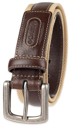 Levi's Herren Ledergürtel - Klassischer Hellbrauner und Brauner Freizeitgürtel für Jeans, Khakis, Chinos Columbia Herren Vancouver 1 9/16 Zoll Gürtel