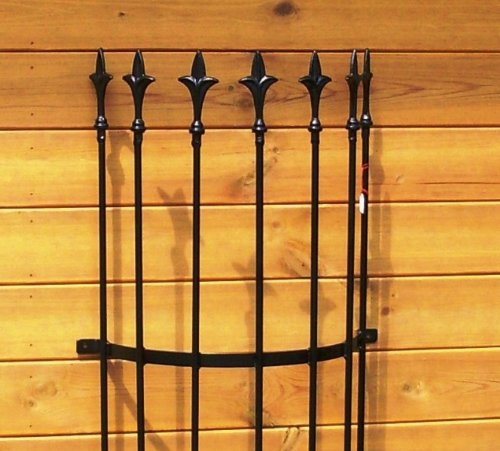 KUHEIGA Rankgitter Höhe 150cm, Schwarz, Rosengitter Rosenhalter, Wandrankgitter