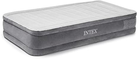 Intex Comfort Plush Mid Rise Dura-Beam Airbed with Built-in Electric Pump, Bed Height 13, Twin