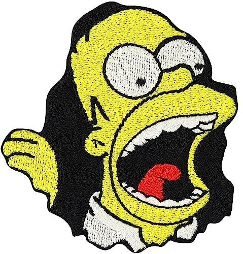 Homer Simpson EAT Scream Essen Tattoo Biker Kutte Aufnäher Abzeichen Patch