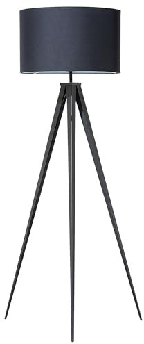 Contemporary Tripod Floor Lamp Black Legs and Shade Stiletto
