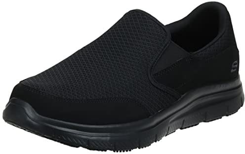 Skechers Herren Flex Advantage Sr Mcallen Küchenschuhe, Black Mesh Water Stain Repellent Spray, 43 EU