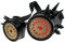 MFAZ Morefaz Ltd Welding Cyber Goggles Schutzbrille Schweißen Sonnenbrille Steampunk Goth Round Cosplay Brille Party Fancy Dress (Black Spikes Design)