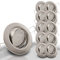 trendlights24 Decora LED Einbaustrahler 230V Edelstahl Optik rund 10er Set - Spots 6W 500 lm GU10 Kaltweiß - Deckenspots schwenkbar 68 mm Lochmaß