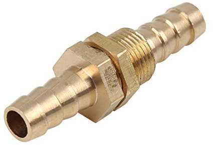 X AUTOHAUX Schlauchverbinder 8mm Messing Schlauchtülle Anschluss Kupplung 2 Wege Schlauchanschluss für Luft Wasser Kraftstoffleitung