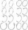 Mayhoop 20G Nasenpiercing Fake Nasenpiercings Chirurgenstahl Silber C-förmiger Nasenring Hoop Ring für Nasen Tragus Helix Ohr Nase Lippe Septum Piercing Schmuck Körperpiercing 16er 8mm