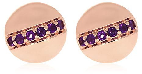 XEN Ohrstecker mit 12 Amethyste ca. 0,26 ct. rosèvergoldet