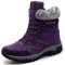 AARDIMI Warm Gefüttert Winterschuhe Damen Schneestiefel Wasserdicht Outdoor Trekking Wanderschuhe Gr. 35-42 (1747-Z-Lila, 39 EU)
