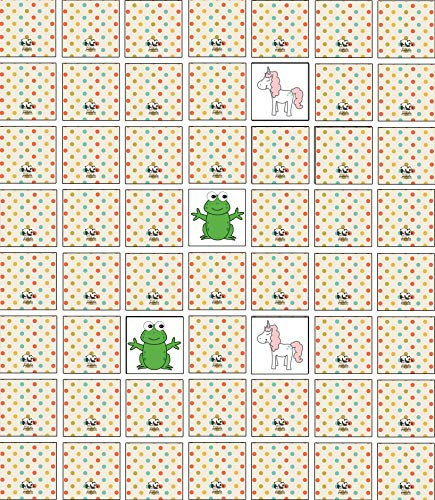 120 Stück Memory Spiel Legekarten Blanko/Polka zum Selbstgestalten - 6 x 6 cm - für Kinder , Enkelkinder und Erwachsene , Selber Malen Basteln und Tuschen