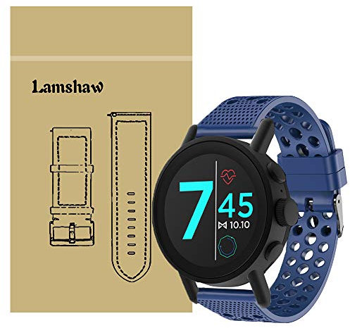 LvBu Armband Kompatibel Für Misfit Vapor X, Sport Silikon Classic Ersatz Uhrenarmband Für Misfit Vapor X Smartwatch (Blau)