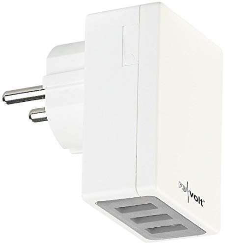 revolt USB Lade: Kompaktes 3-Port-USB-Wandnetzteil mit Smart-Power-Technologie, 17 Watt (USB Multi Ladegerät, Steckerladegerät, iPhone Ladestation)