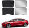 BASENOR Tesla Model 3 Parasol Delantero y Trasero Techo de Vidrio Parasoles con Tragaluz Cubiertas Reflectantes Juego de 4 Modelo 3 2017-2020