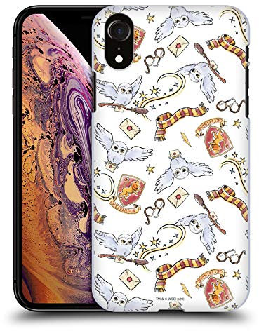 Head Case Designs Offizielle Zugelassen Harry Potter Hedwig Owl Muster Deathly Hallows XIII Harte Rueckseiten Handyhülle Hülle Huelle kompatibel mit Apple iPhone XR