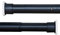 BAILEY JO Tringle Extensible à Rideau de Douche 210-260CM sans Perçage en Acier Composé Noir Mat Diamètre 32mm Barre Télescopique Multifonction pour Jardin/Balcon/Chambre/Cuisine