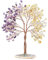 KYEYGWO Amethyst & Citrine Heilung Kristall Geldbaum auf Achat Scheiben Base, Handmade Edelsteinbaum Feng Shui Bonsai Baum Deko Stein Glückbaum Liebe Ornament für Glück, Reichtum