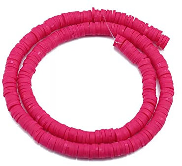 380-400pcs 8mm perles d'argile plates rondes en argile rondelle Heishi brin de perles en vrac pour bijoux à bricoler soi-même fabrication artisanale