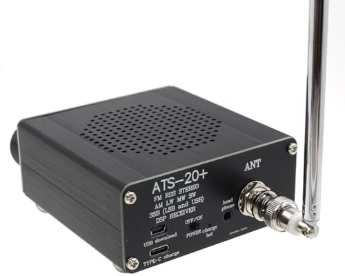Ricevitore Radio A Banda Intera, Ricevitore FM Portatile Facile, Scanner Radio Portatile A Banda Intera AM FM MW SW SSB LSB Scanner USB Portatile con Antenna ATS‑20 SI4732