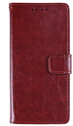 LCEHTOGYE Hülle für Motorola Edge 40 Pantone, Handyhülle Hochwertige Bumper Schutzhülle Cover PU Case Handytasche für Motorola Edge 40 Pantone - Braun