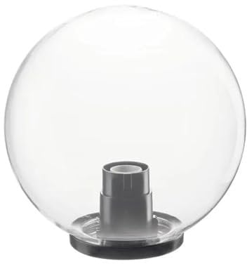 Sfera Globo Trasparente Per Lampione da Esterno, Attacco E27, LED Compatibile, Stagna IP44, per Giardino (Diametro 25Ø)