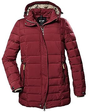 STOY Damen Steppjacke mit abzippbarer Kapuze - Große Größen STW 6 WMN QLTD JCKT, weinrot, 50, 39791-000