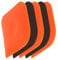 Dimeho Pan Scraper, 5 Pcs Plastic Scraper Tool Set Pot Scraper Non Scratch Dish Scraper for Cast Iron Pot Cleaning Scraper Kitchen Tool(2pcs Brown×3pcs Orange