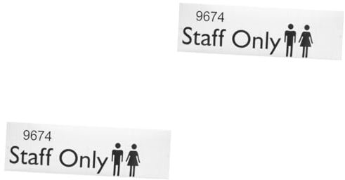 HEMOTON 2st Sticker Nur Für Mitarbeiter Türaufkleber Für Restaurants Nur Das Personal Unterschreibt Türaufkleber Nur Für Personal Türaufkleber Speichern Tür Aufkleber Büro Geschnitzt Pvc