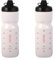 ZEFAL Pack Sense Soft 80 No-Mud - Lot de Deux Bidons Velo et VTT - Gourde Sport Souple et Inodore - Bidon Eau Sans BPA - Tetine Silicone - Blanc, 2 x 800 ml