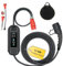 Tragbare Mobile Wallbox 11kW 5 Meter Kabel Typ2 auf CEE 16A Steckdose und 2 Adaptern, Display, Regelbar 8/10/13/16 A, mit Tragetasche