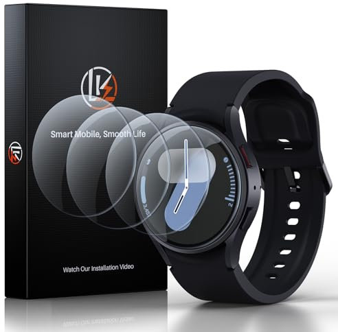 LK 4 Stück Panzer Schutz Glas für Samsung Galaxy Watch 7/6/5/4/FE 40mm, 9H Glas Folie Schutzglas, Kratzfest, Blasenfrei, Einfache Installation, Schutzfolie Folie für Galaxy Watch 7/6/5/4/FE 40mm