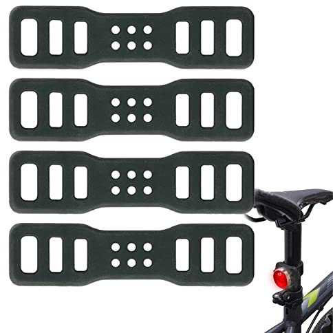 Fahrrad Silikonband, 4 Stück Fahrrad Stretch Gummiringe Taschenlampe Gummiband Halterung, Fahrrad Befestigungsband Silikon Lenker Halter für Taschenlampe LED Fahrradlicht