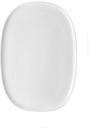 Alessi Itsumo NF07/22 25 - Piatto da Portata Ovale di Design, Uso Quotidiano, Estetica Minimale, in Porcellana Bianca