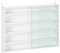 HOMCOM Vitrina Expositora Vitrina de Pared con Estantes Ajustables y 2 Puertas Correderas de Vidrio para Colecciones Perfumes Figuras de Decoración 80x9,5x60 cm Blanco