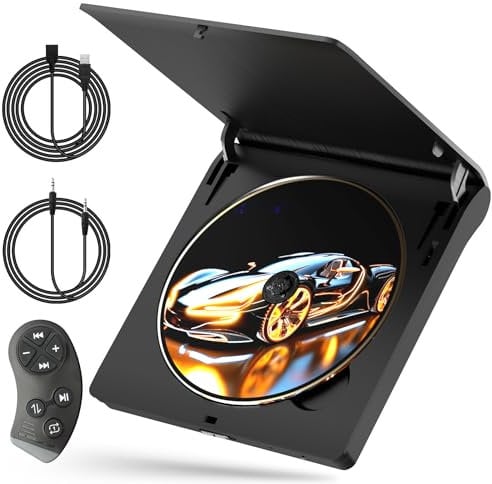 CD Player für Auto mit USB-Anschluss - Homlab Universal CD Laufwerk für Auto PKW LKW mit 1M USB-Verlängerungskabel, Externes CD Laufwerk für Laptop, PC, Fernseher, kompatibel mit Android Autoradio