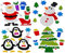 Pegatinas de Navidad para ventana, 4 hojas, adhesivos de gel de Navidad